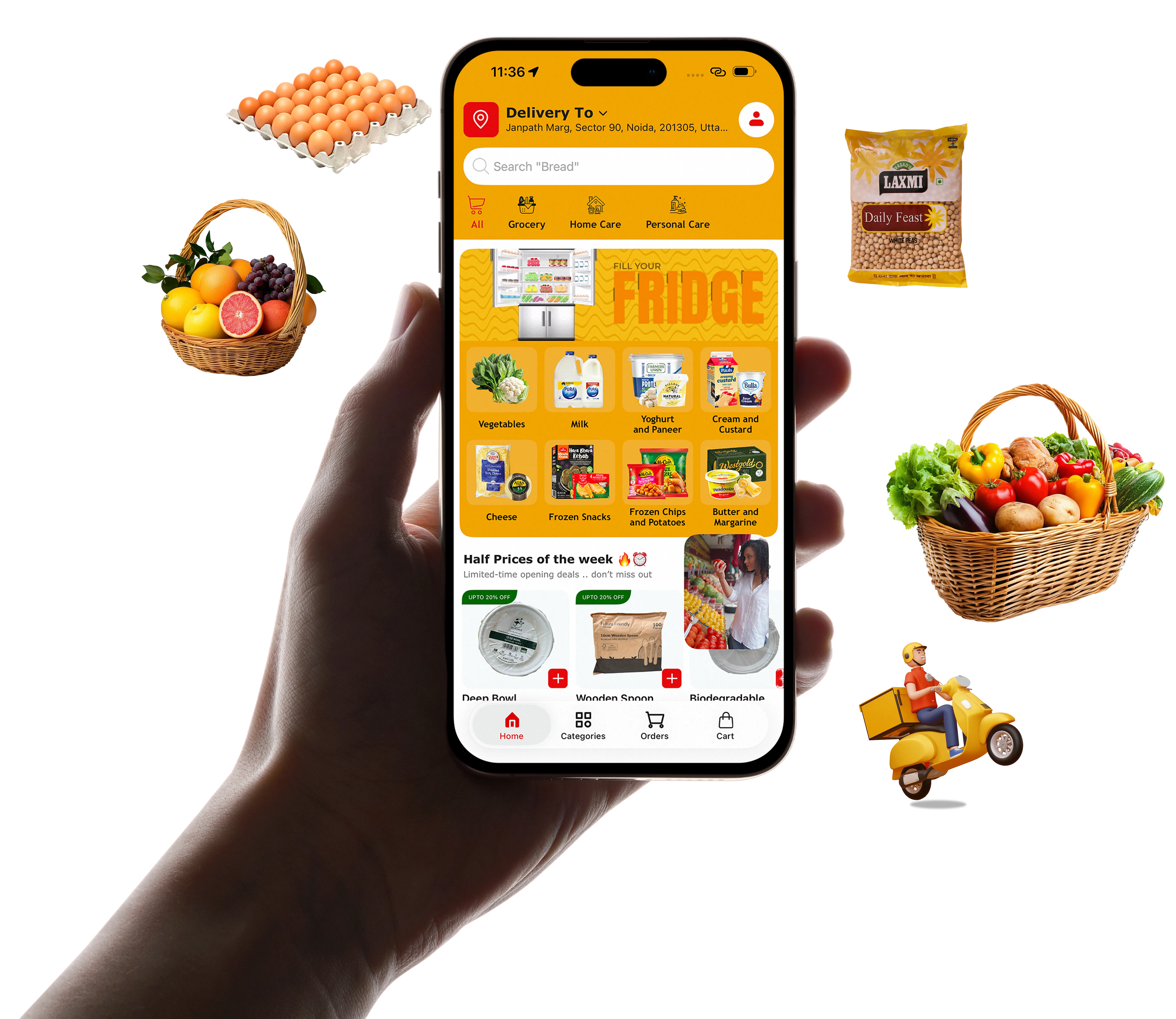 Tenzo App Mockup and Home Services