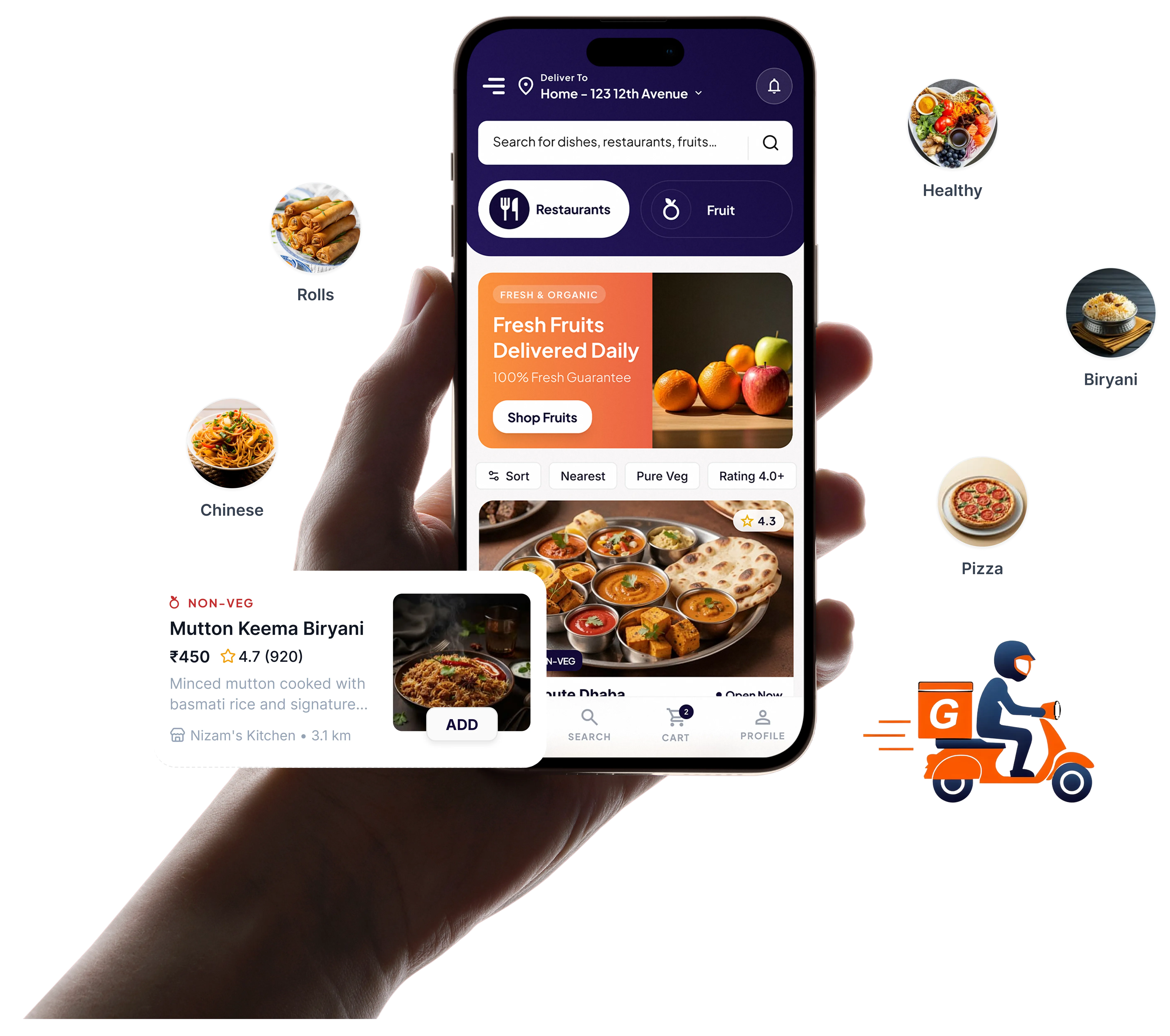 Tenzo App Mockup and Home Services